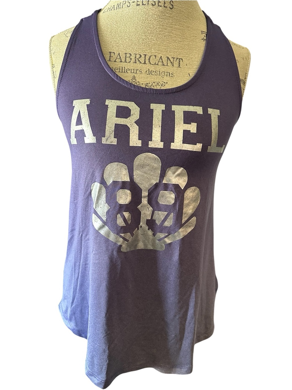 Disney Princess Ariel Racerback Tank Top Purple Workout wear Women’s Small
